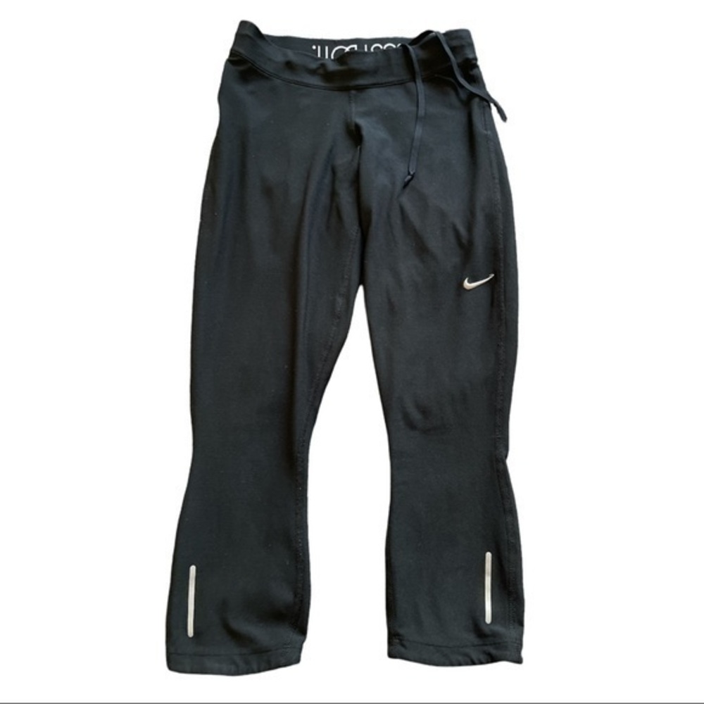 Nike Just Do It Dry Fit Black Activewear Gym Capri Pants Size XS EUC #0487